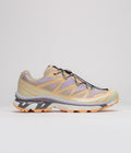 Salomon XT-6 Skyline Shoes in White Pepper and Peach Quartz / Orchid Petal