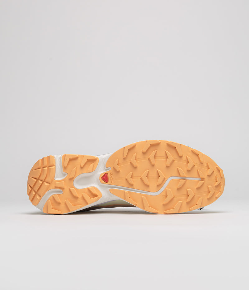 Salomon XT-6 Skyline Shoes in White Pepper and Peach Quartz / Orchid Petal