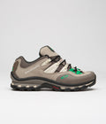 Salomon XT-Quest 2 Shoes in Falcon and Cement / Bright Green