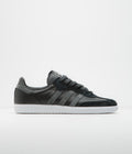 Adidas Samba ADV Shoes in Core Black and Carbon / Silver Metallic