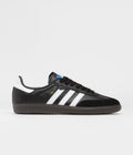 Adidas Samba Adv Shoes in Core Black and FTWR White / Gold Metallic