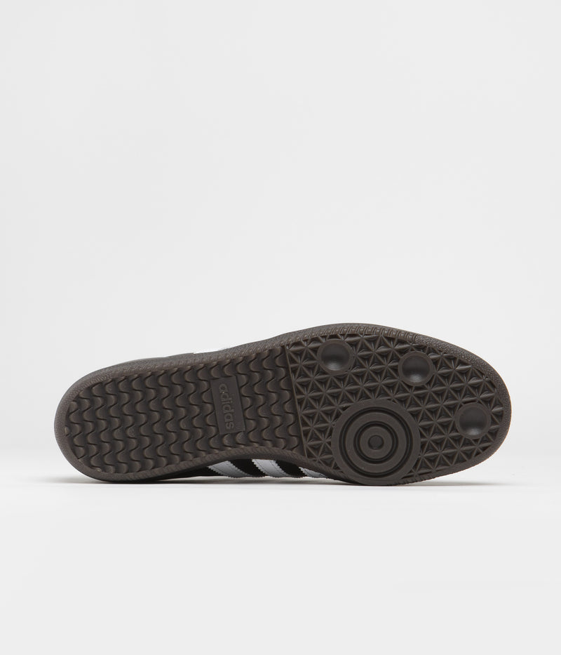 Adidas Samba Adv Shoes in Core Black and FTWR White / Gold Metallic