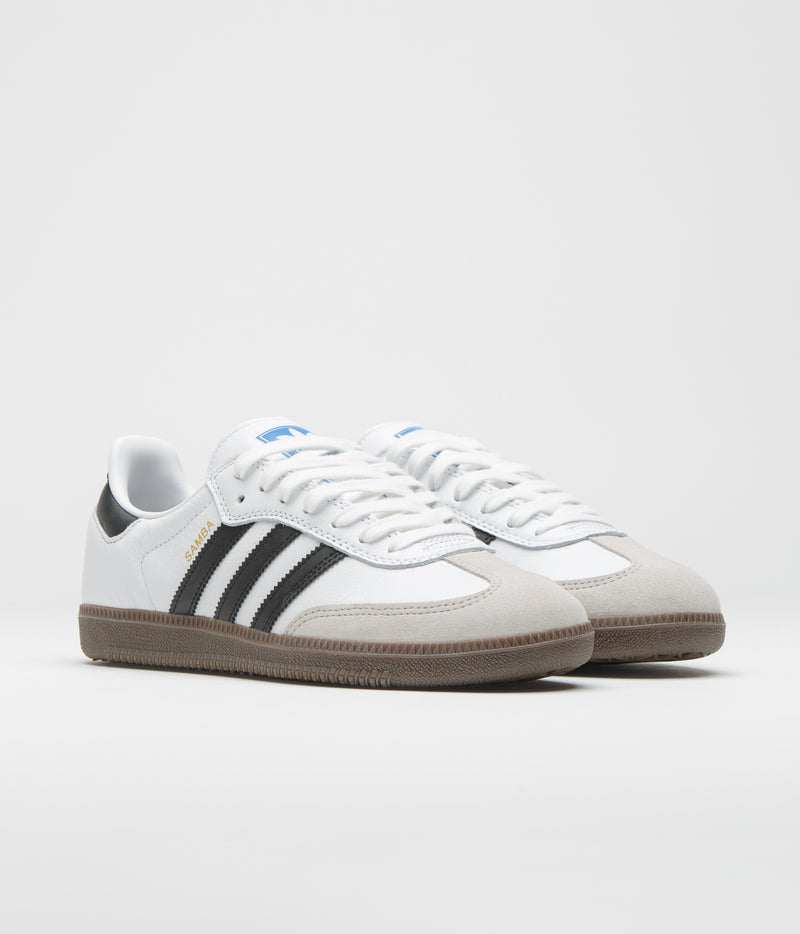 Adidas Samba ADV Shoes in FTWR White and Core Black / Gum5