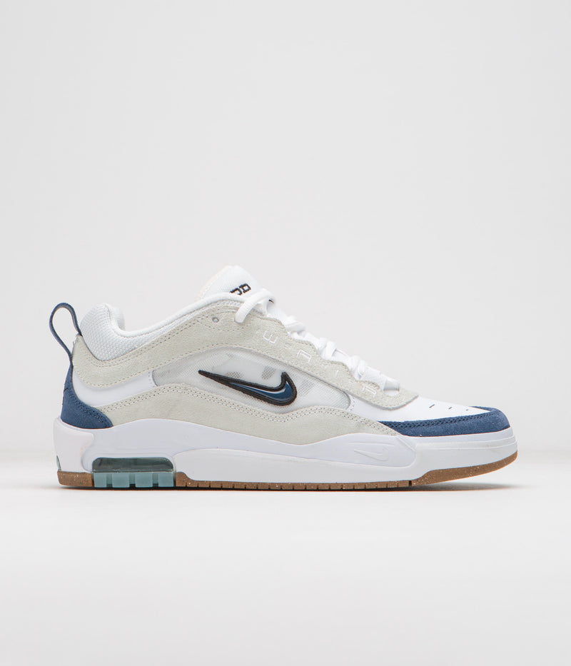 Nike SB Air Max Ishod Shoes in White and Navy and Summit White - Black
