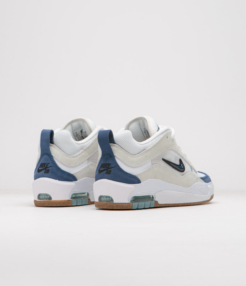 Nike SB Air Max Ishod Shoes in White and Navy and Summit White - Black