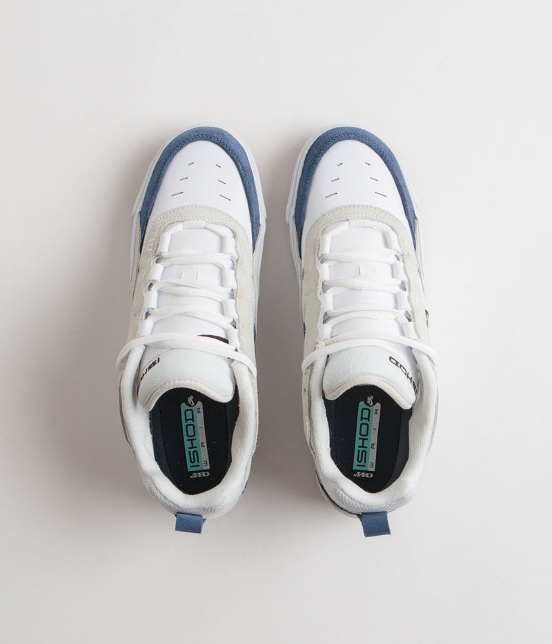 Nike SB Air Max Ishod Shoes in White and Navy and Summit White - Black