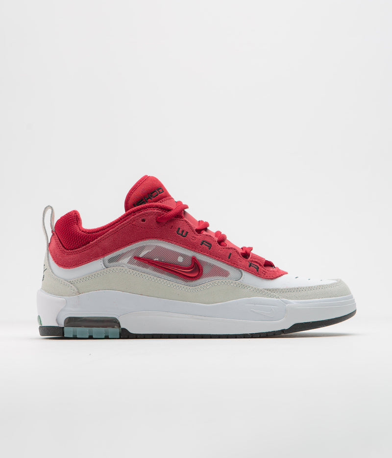 Nike SB Air Max Ishod Shoes in White and Varsity Red and Summit White