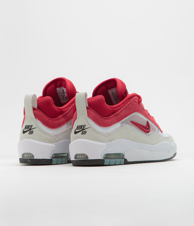 Nike SB Air Max Ishod Shoes in White and Varsity Red and Summit White