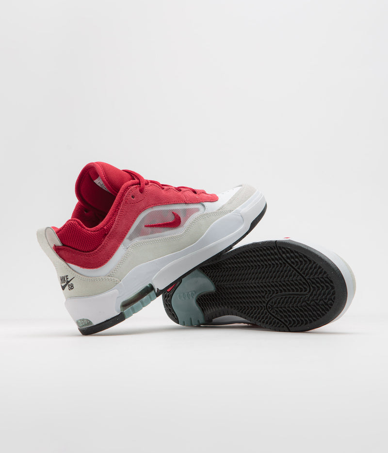 Nike SB Air Max Ishod Shoes in White and Varsity Red and Summit White
