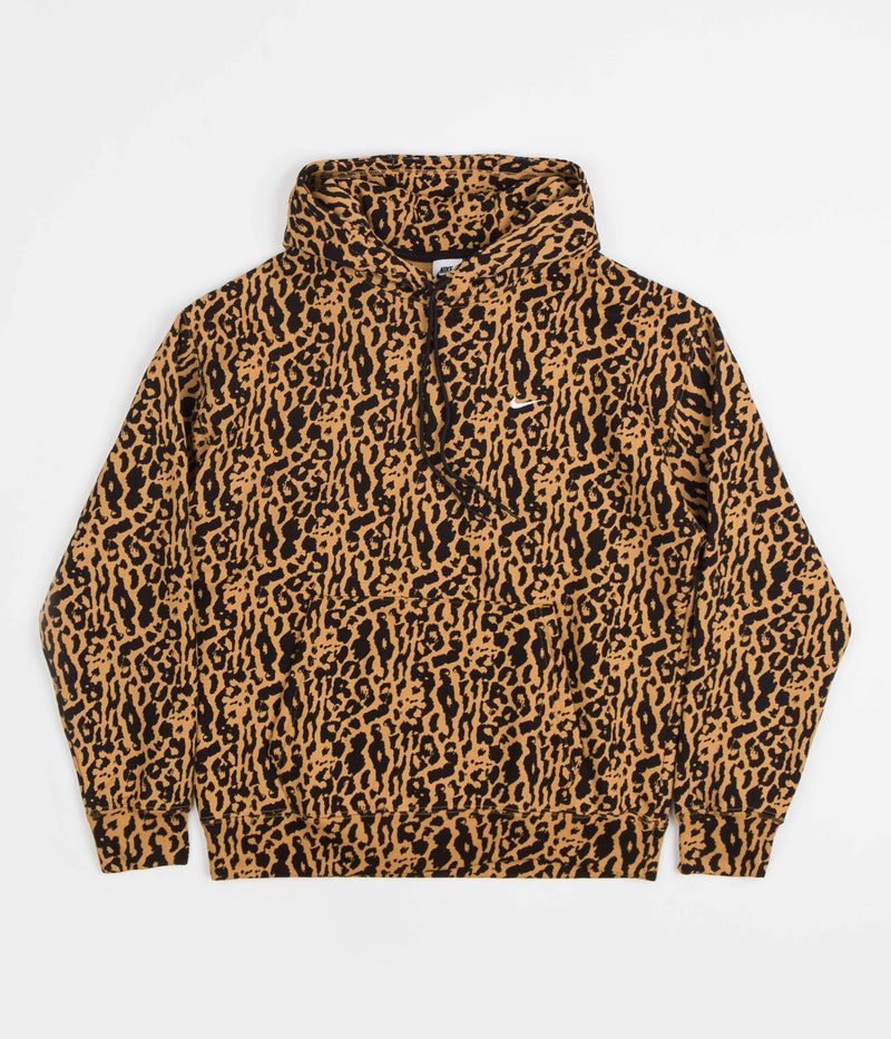 Nike SB Animal Print Hoodie in Elemental Gold
