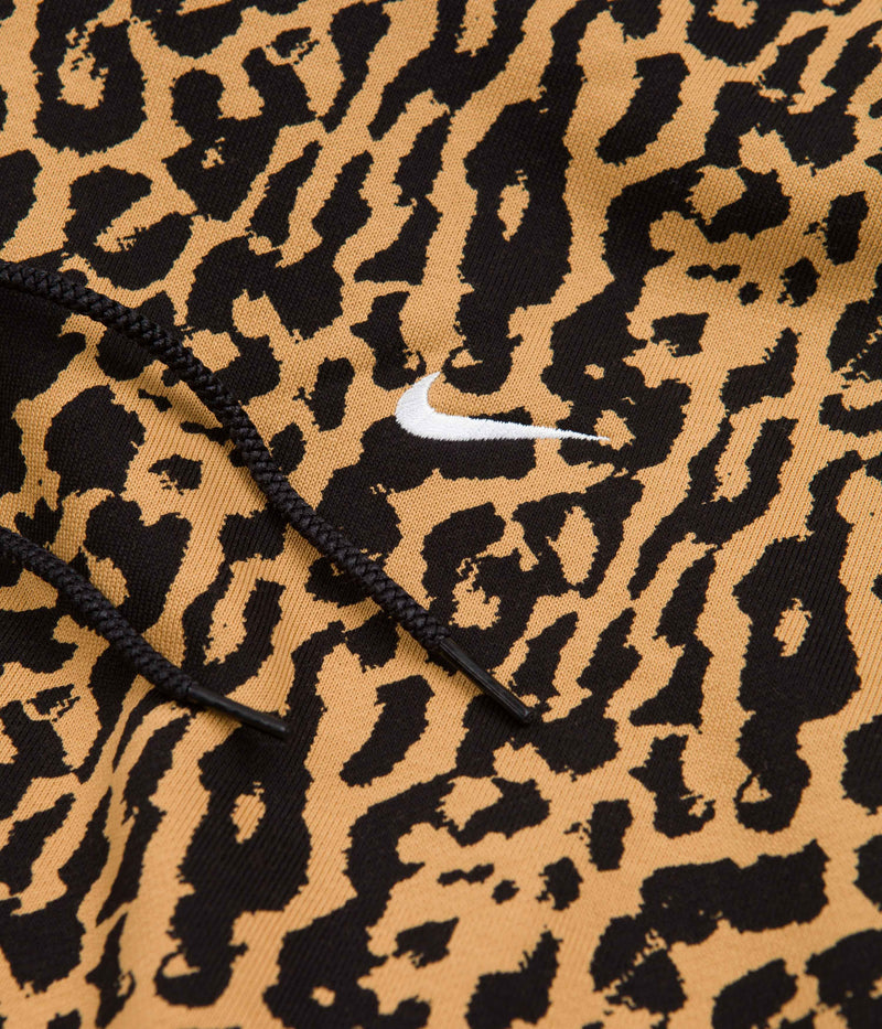 Nike SB Animal Print Hoodie in Elemental Gold