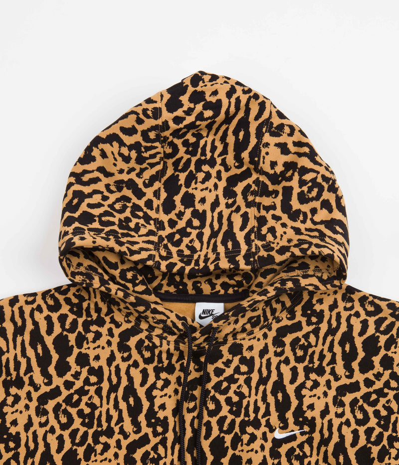 Nike SB Animal Print Hoodie in Elemental Gold