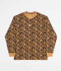 Nike SB Animal Print Long Sleeve T-Shirt in Elemental Gold and Black