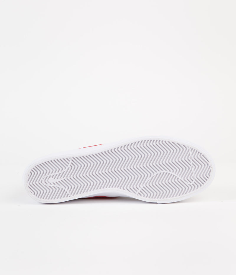 Nike SB Blazer Court Mid Shoes in White and University Red and White