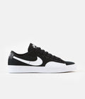 Nike SB Blazer Court Shoes in Black and White and Black - Gum Light Brown
