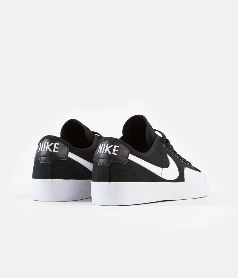 Nike SB Blazer Court Shoes in Black and White and Black - Gum Light Brown