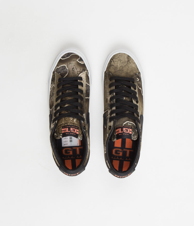 Nike SB Blazer Low Pro GT Premium Shoes in Black and Safety Orange and Black - Photon Dust