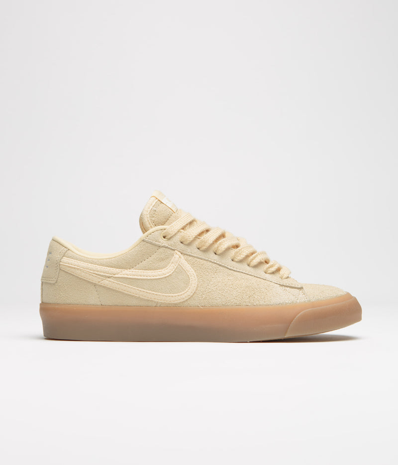 Nike SB Blazer Low Pro GT Premium Shoes in Pale Vanilla and Pale Vanilla and Pale Vanilla