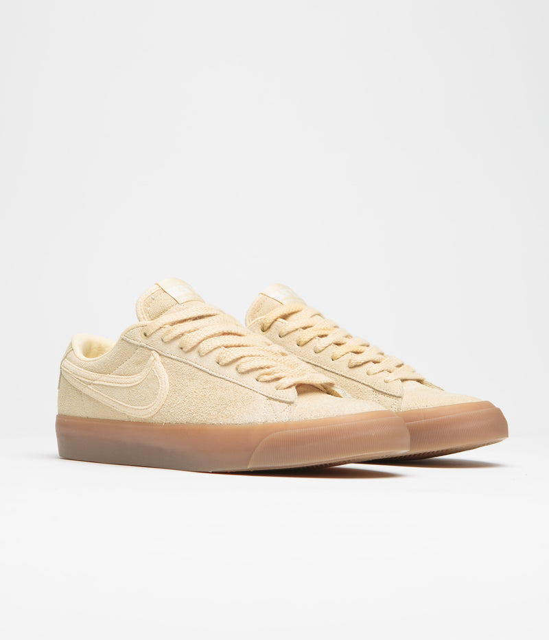 Nike SB Blazer Low Pro GT Premium Shoes in Pale Vanilla and Pale Vanilla and Pale Vanilla