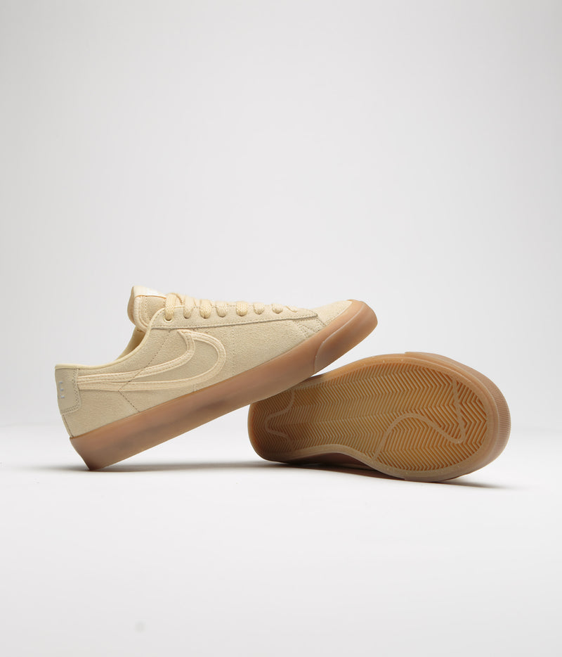 Nike SB Blazer Low Pro GT Premium Shoes in Pale Vanilla and Pale Vanilla and Pale Vanilla