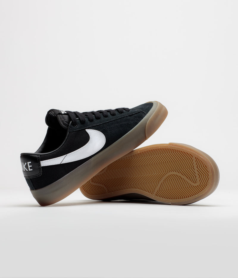 Nike SB Blazer Low Pro GT Shoes in Black and White and Black - White