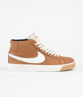 Nike SB Blazer Mid Orange Label Shoes in Dark Russet and Sail and Dark Russet - Black