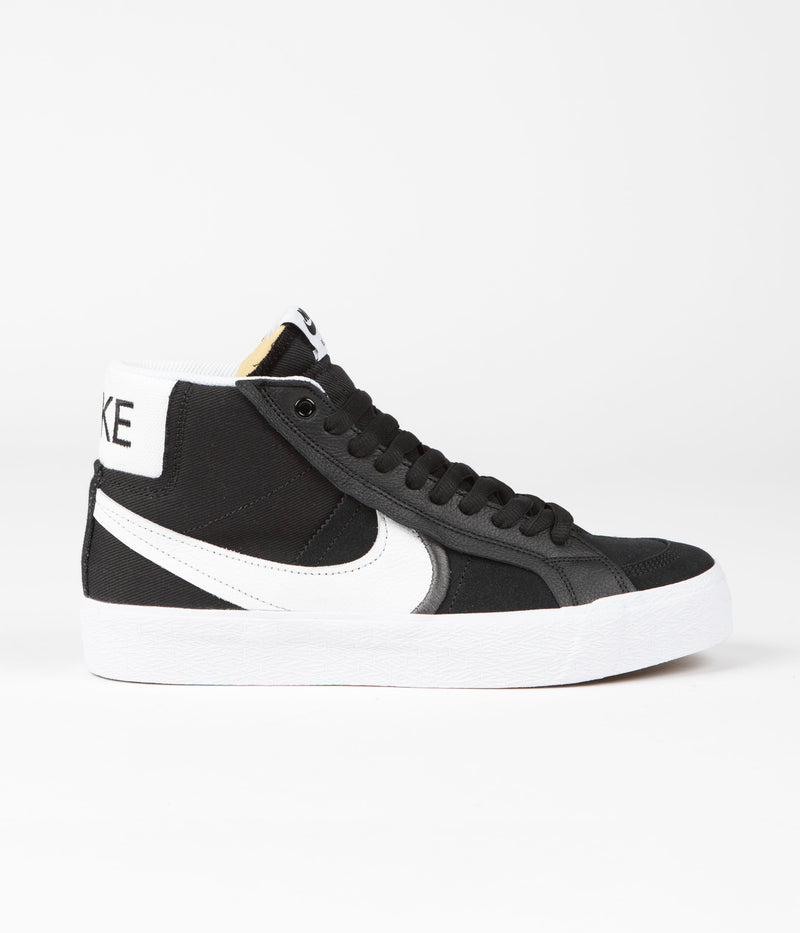 Nike SB Blazer Mid Premium Plus Shoes in Black and White