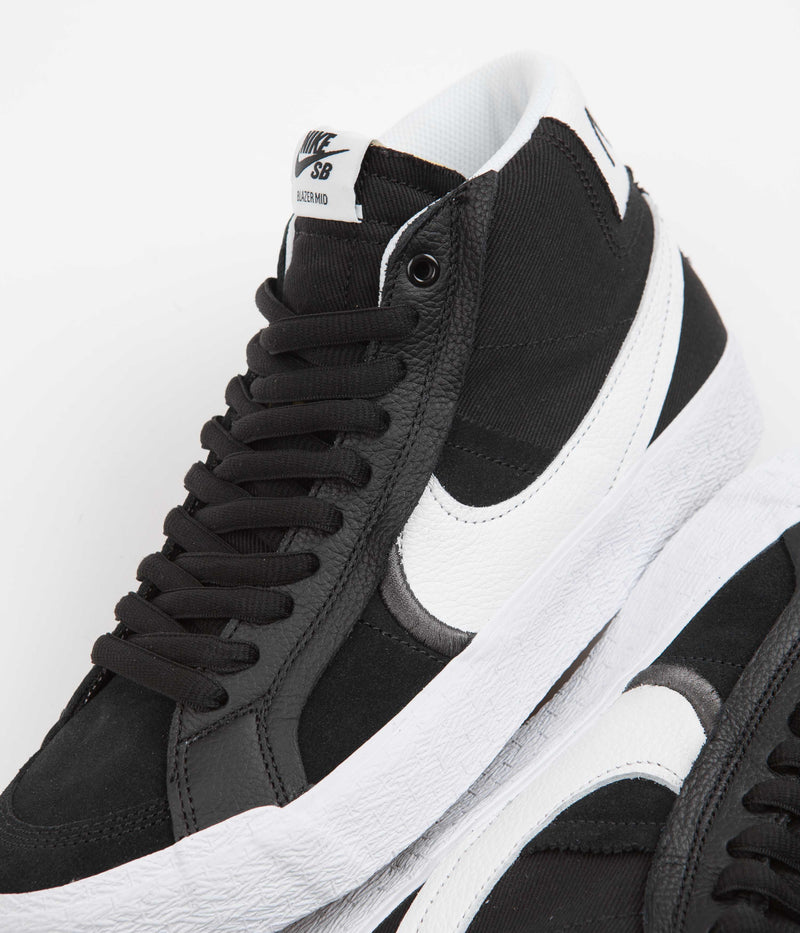 Nike SB Blazer Mid Premium Plus Shoes in Black and White