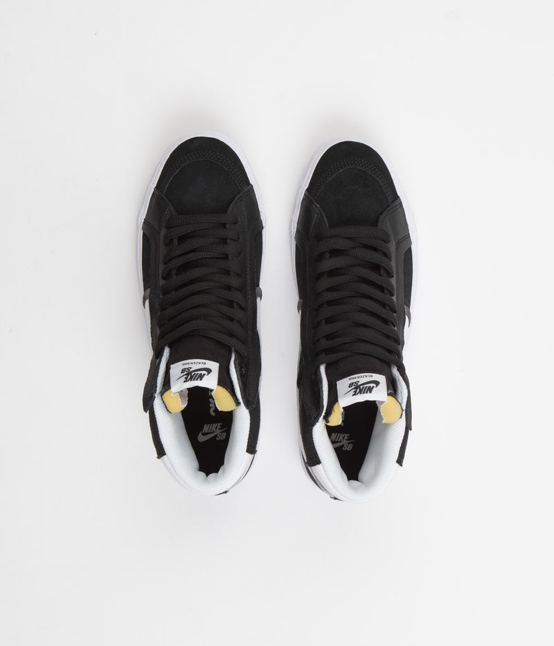 Nike SB Blazer Mid Premium Plus Shoes in Black and White