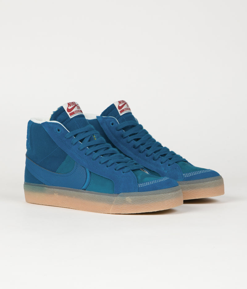Nike SB Blazer Mid Premium Shoes in Green Abyss and Green Abyss and Phantom