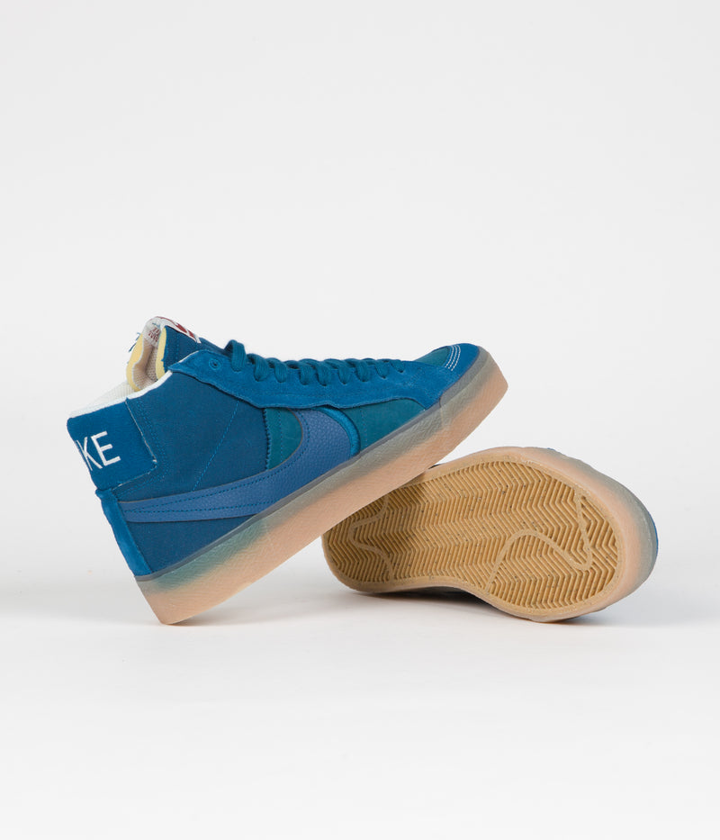 Nike SB Blazer Mid Premium Shoes in Green Abyss and Green Abyss and Phantom