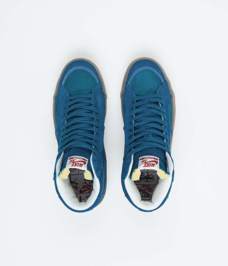 Nike SB Blazer Mid Premium Shoes in Green Abyss and Green Abyss and Phantom