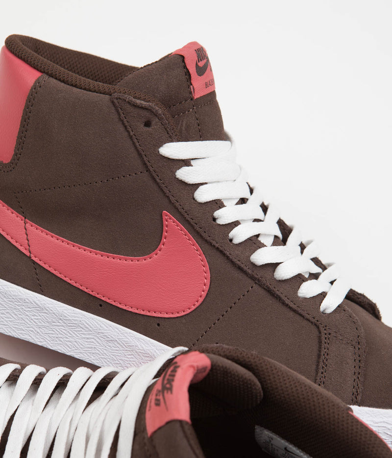 Nike SB Blazer Mid Shoes in Baroque Brown and Adobe and Baroque Brown - White