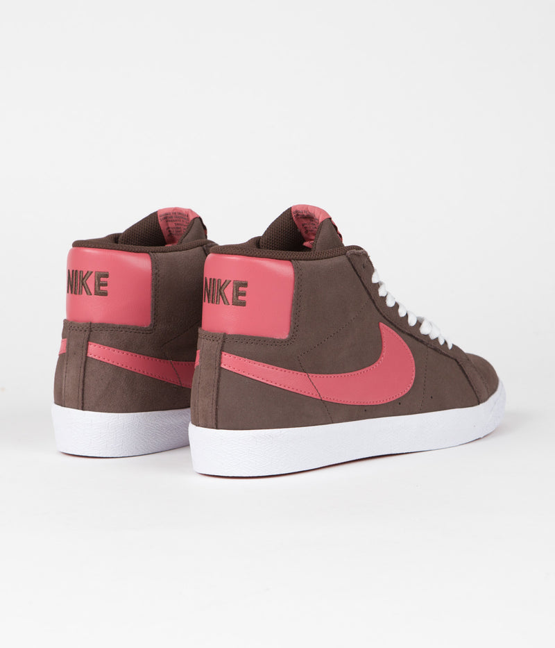 Nike SB Blazer Mid Shoes in Baroque Brown and Adobe and Baroque Brown - White