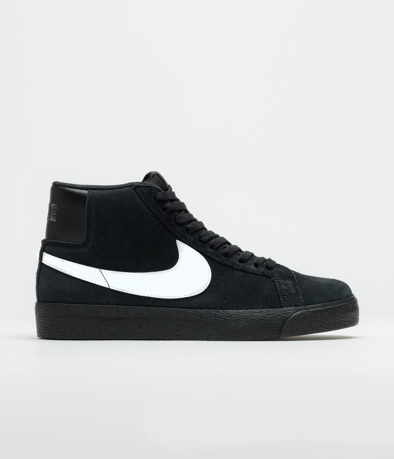 Nike SB Blazer Mid Shoes in Black and White and Black - Black