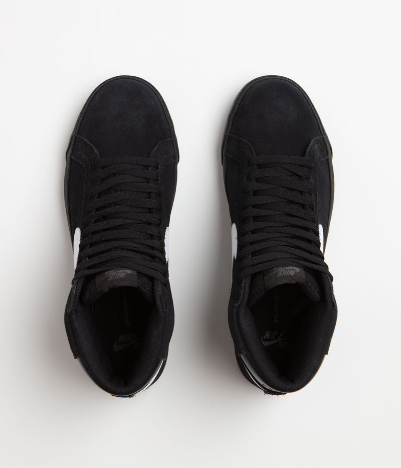 Nike SB Blazer Mid Shoes in Black and White and Black - Black