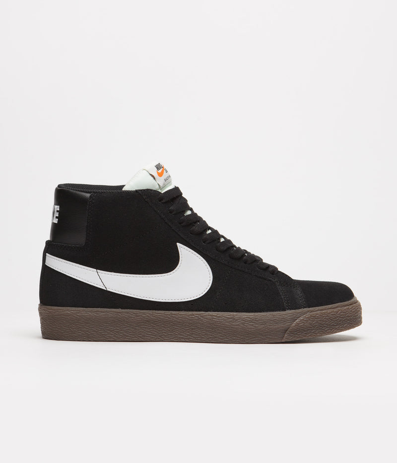 Nike SB Blazer Mid Shoes in Black and White and Black - Sail