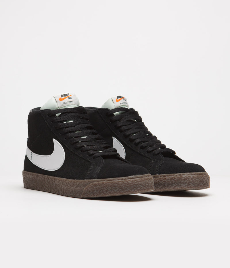 Nike SB Blazer Mid Shoes in Black and White and Black - Sail