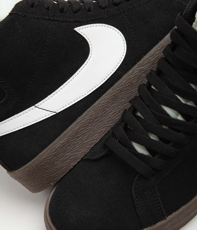Nike SB Blazer Mid Shoes in Black and White and Black - Sail