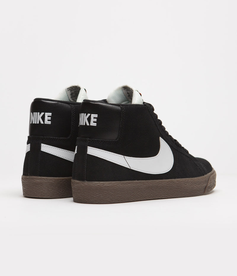 Nike SB Blazer Mid Shoes in Black and White and Black - Sail