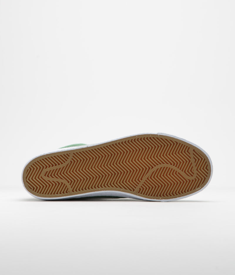 Nike SB Blazer Mid Shoes in Fir and White and Fir - White