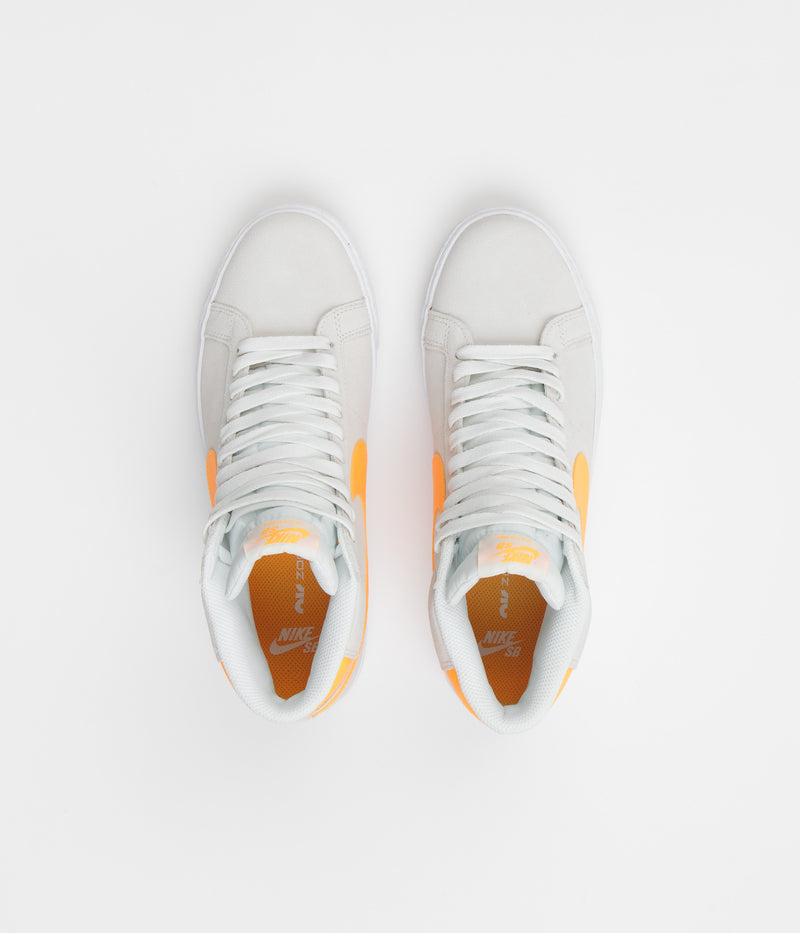 Nike SB Blazer Mid Shoes in Summit White and Laser Orange and Summit White