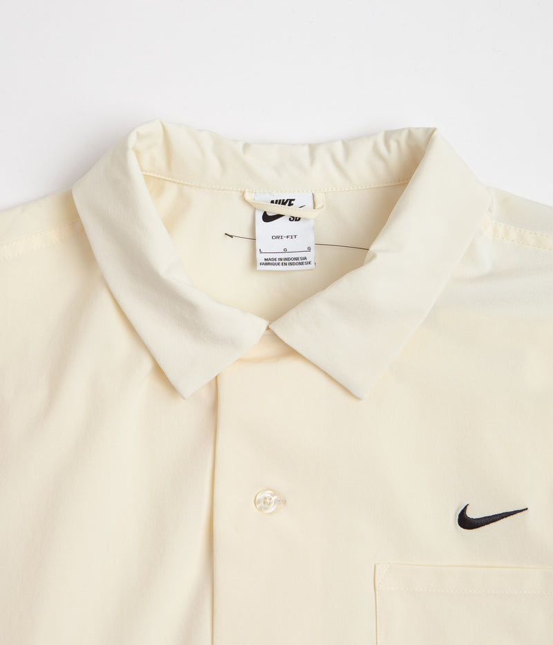 Nike SB Bowling Short Sleeve Shirt in Coconut Milk and Black