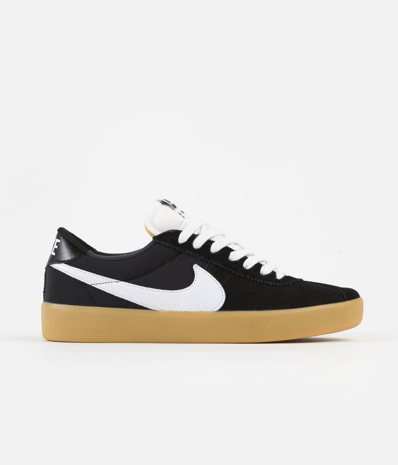 Nike SB Bruin React Shoes in Black and White and Black - Gum Light Brown
