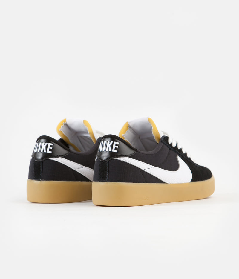Nike SB Bruin React Shoes in Black and White and Black - Gum Light Brown