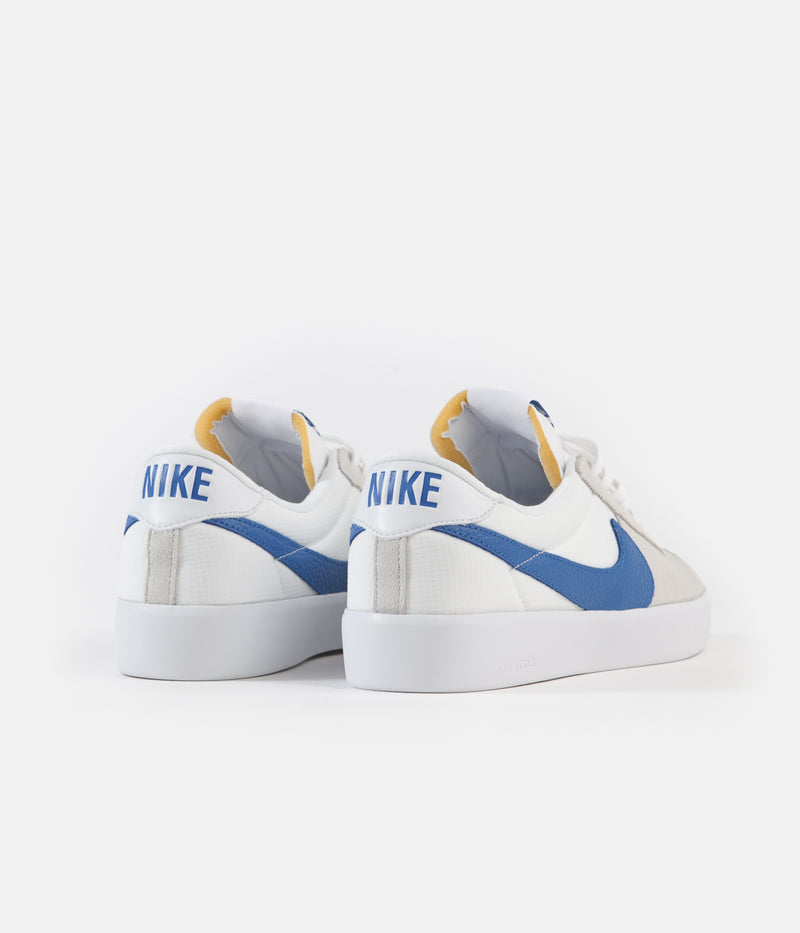 Nike SB Bruin React Shoes in Summit White and Signal Blue and Summit White