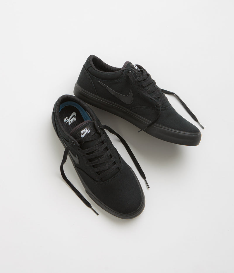 Nike SB Chron 2 Canvas Shoes in Black and Black and Black