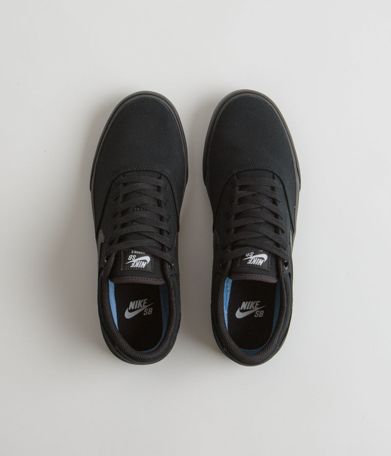 Nike SB Chron 2 Canvas Shoes in Black and Black and Black