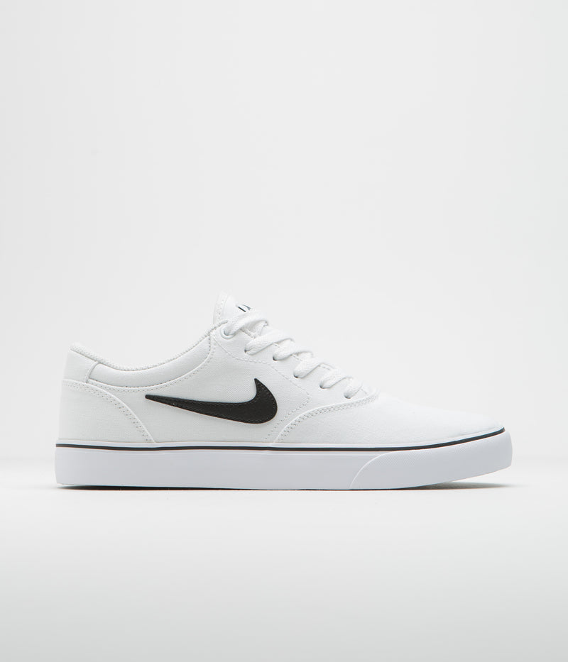 Nike SB Chron 2 Canvas Shoes in White and Black and White
