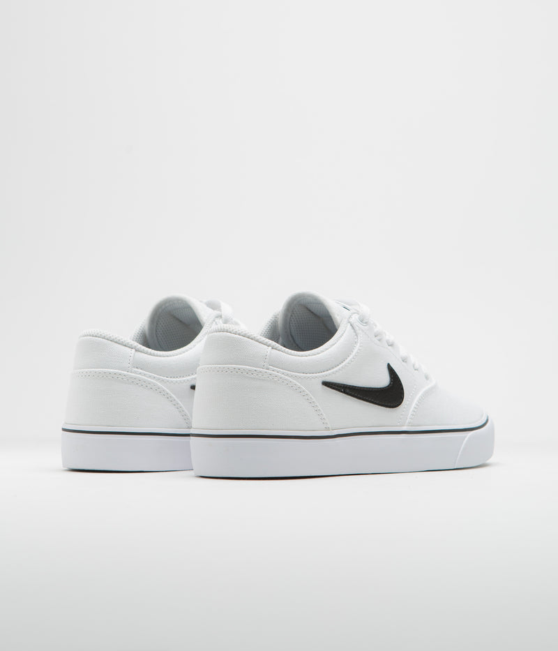 Nike SB Chron 2 Canvas Shoes in White and Black and White